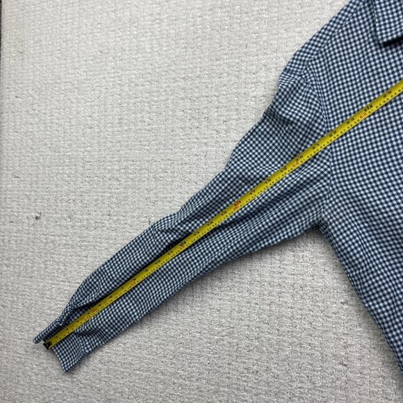 Michael Kors Dress Shirt Mens S Blue / White Gingham Check Collared Button Down - Picture 10 of 14